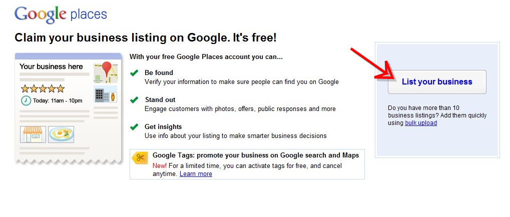 Create Google Place Page for your small business